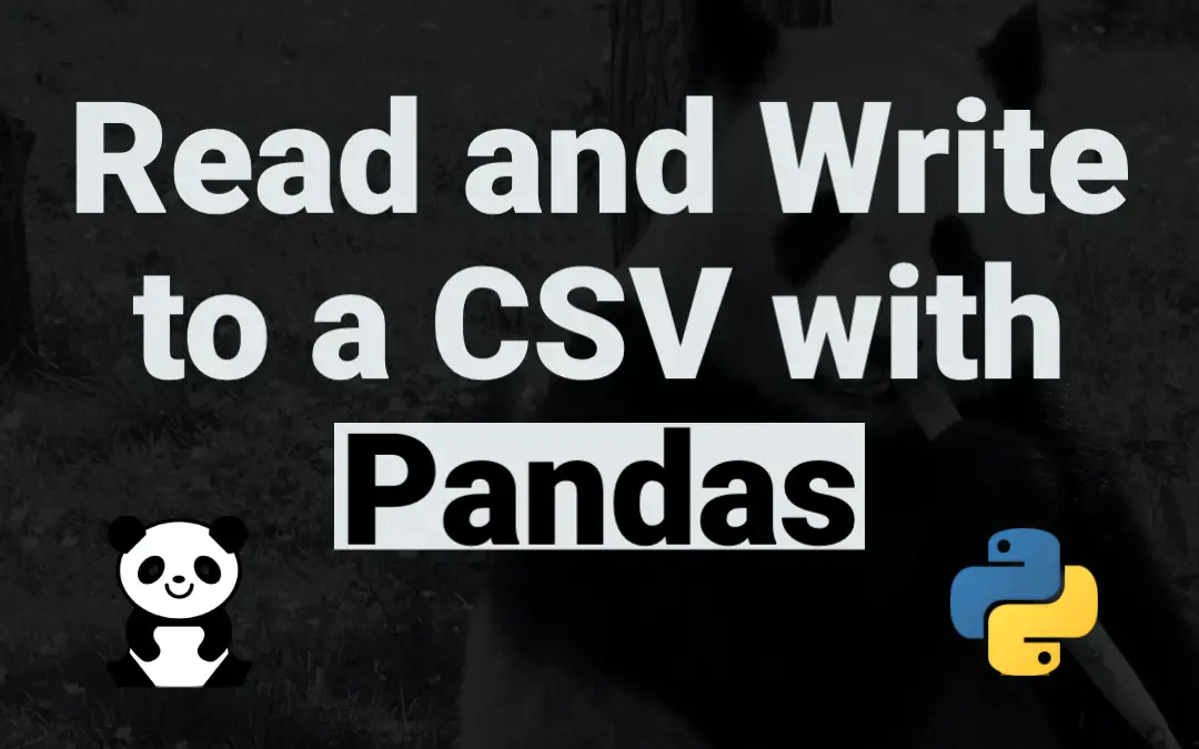 Read CSV File using Python pandas.read_csv() and write to CSV file using pandas.write_csv()