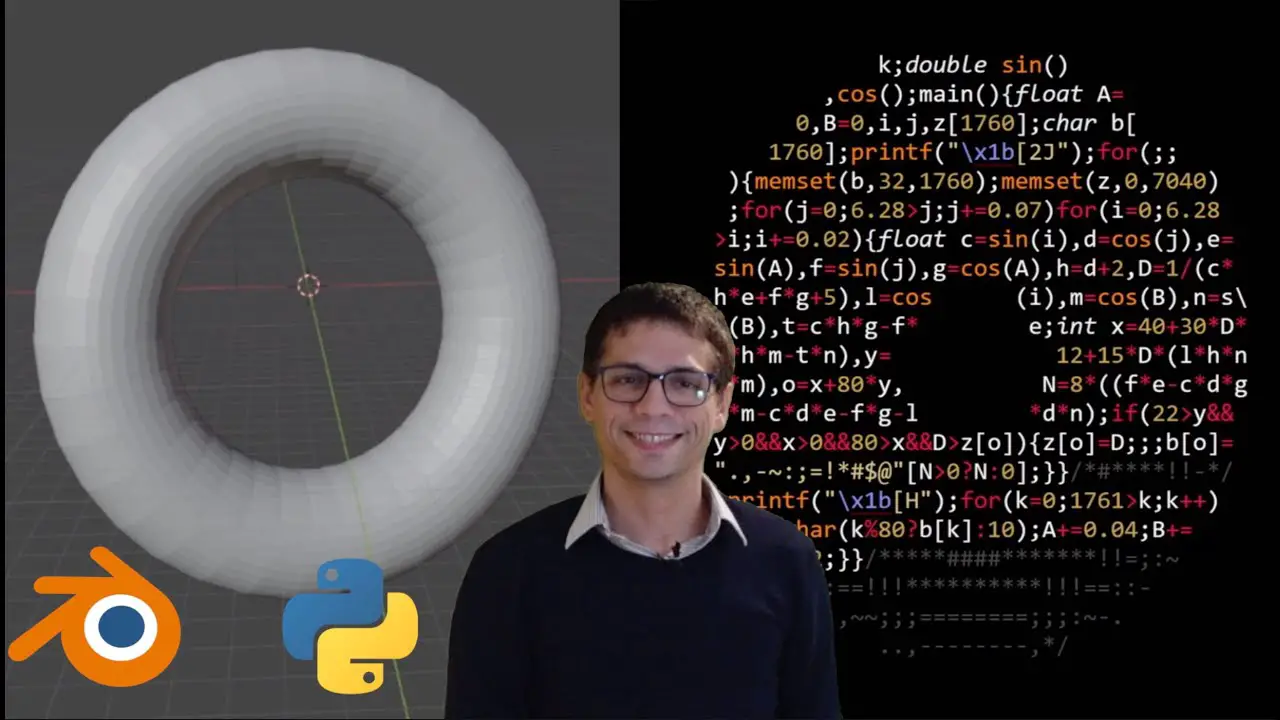 How to create a 3D spinning donut with Python, Blender, and some Donut-shaped math